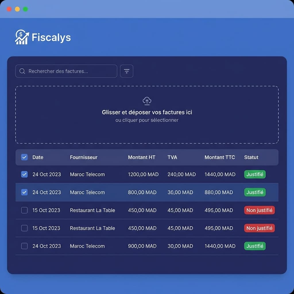 Gestion des factures Fiscalys